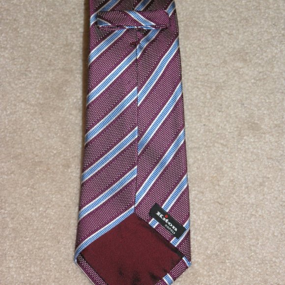 Kiton Long Wide Width Seven Fold Silk Tie - Picture 4 of 7